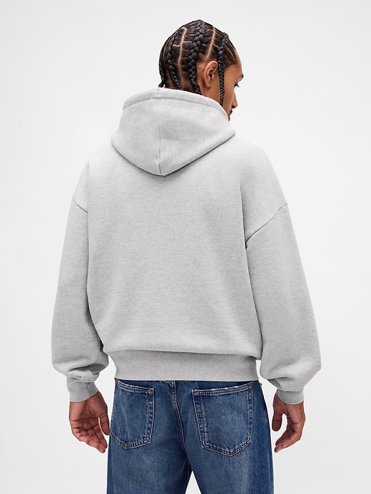 extra schwerer übergroßer logo-hoodie aus french terry