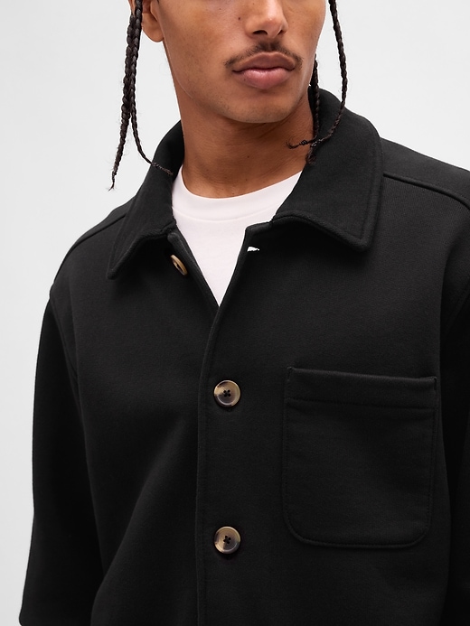 arbeitsjacke aus french terry