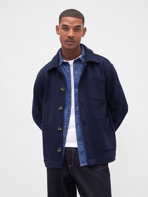arbeitsjacke aus french terry