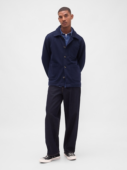 arbeitsjacke aus french terry