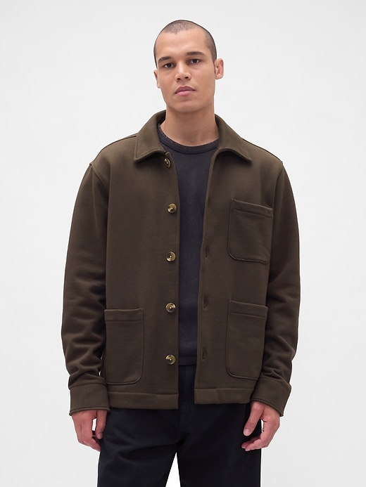 arbeitsjacke aus french terry