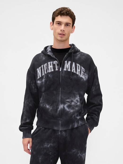 gap × disney tim burtons the nightmare before christmas schwergewichtiger zip-hoodie