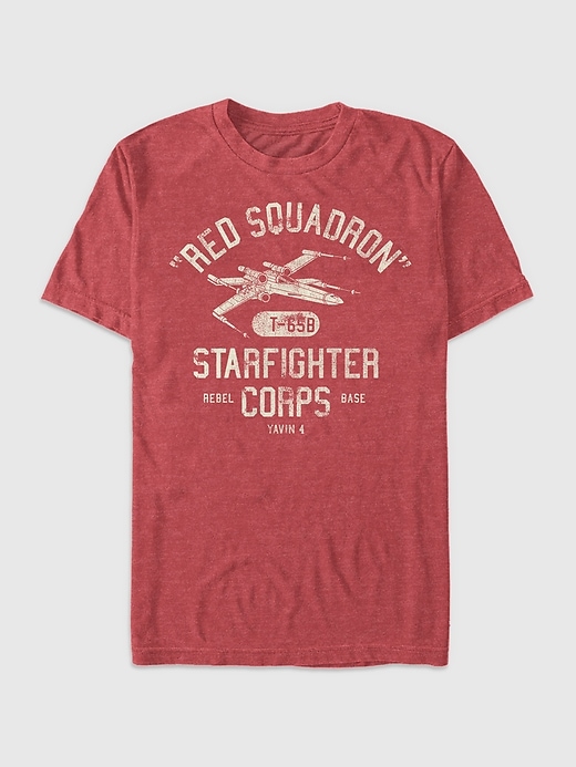 star wars t-shirt mit grafik der roten staffel