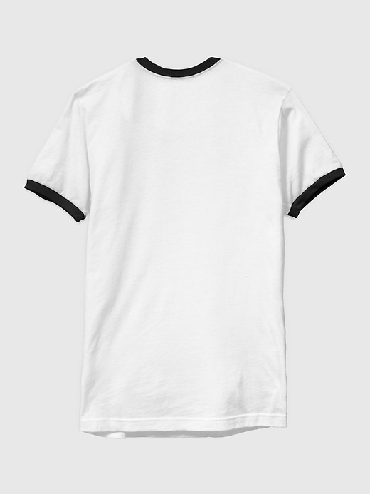 jurassic park classic logo grafik-ringer-t-shirt