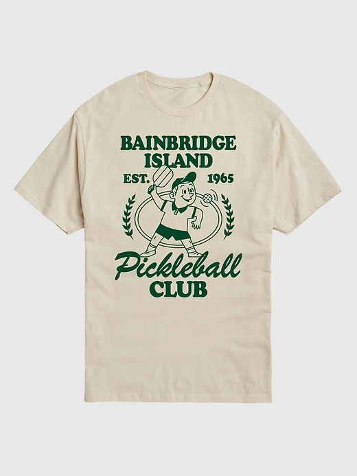pickleball club kurzarm-t-shirt mit grafik