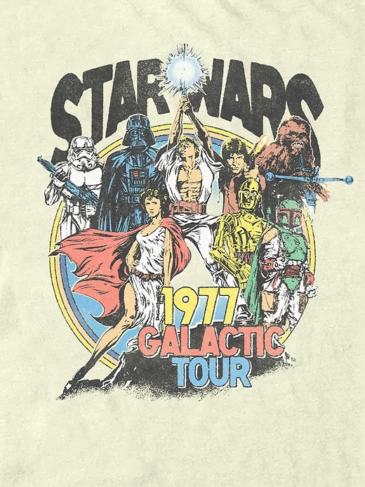star wars vintage gruppen-grafik-t-shirt