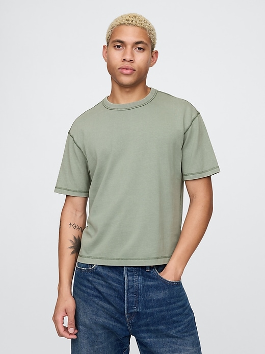 schweres crop-t-shirt für erwachsene