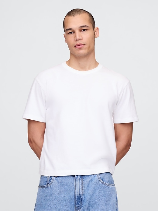 schweres crop-t-shirt für erwachsene