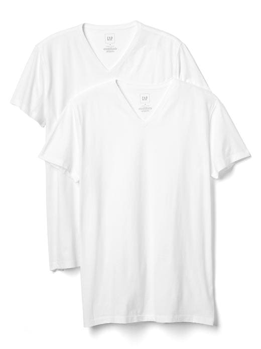 klassisches v-ausschnitt-t-shirt 2er-pack