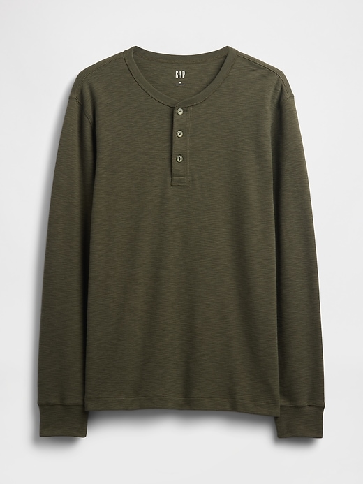 henley-t-shirt mit doppelstrick