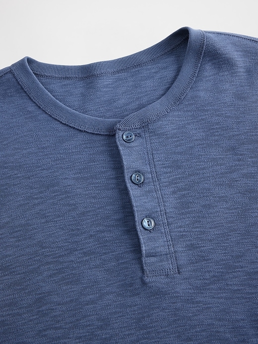 henley-t-shirt mit doppelstrick