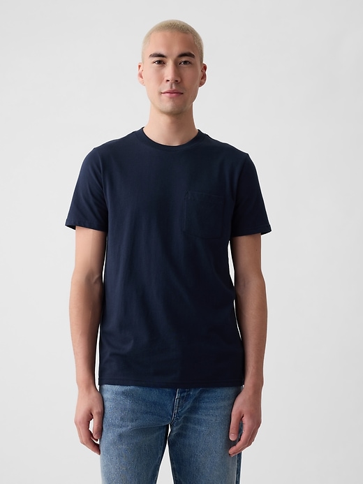 t-shirt aus bio-baumwolle für erwachsene mit tasche