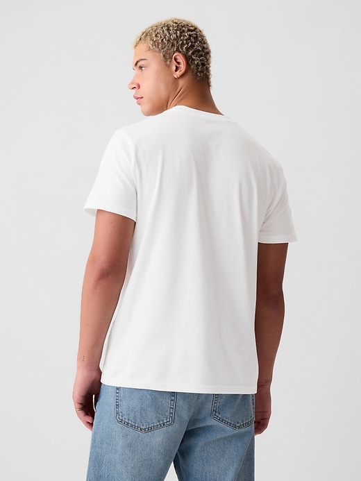 t-shirt aus bio-baumwolle für erwachsene mit tasche
