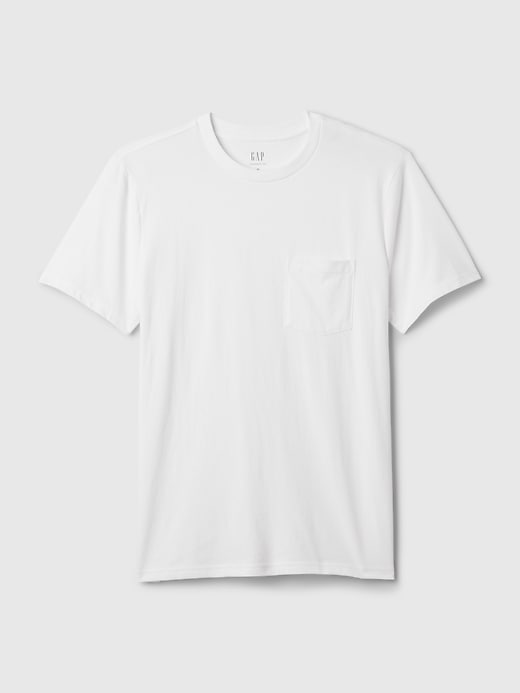t-shirt aus bio-baumwolle für erwachsene mit tasche
