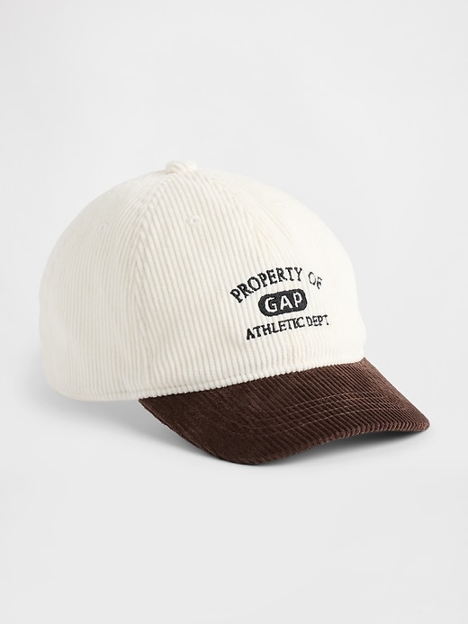 kinder-baseballkappe aus cord mit logo