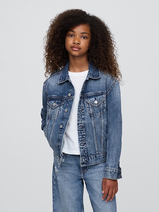 kinder-jeansjacke aus bio-baumwolle