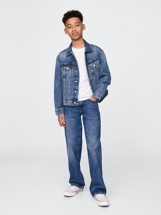 kinder-jeansjacke aus bio-baumwolle