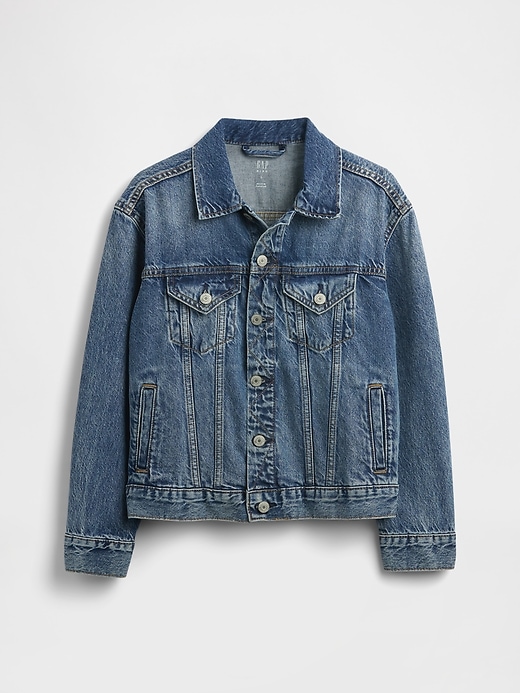 kinder-jeansjacke aus bio-baumwolle