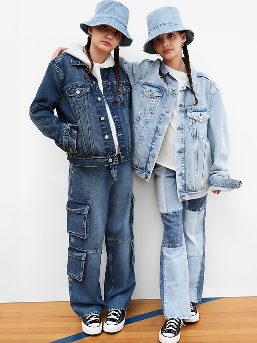 kinder-jeansjacke aus bio-baumwolle