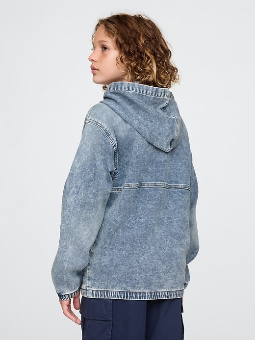 ultraweiche kinder-denim-kapuzenjacke