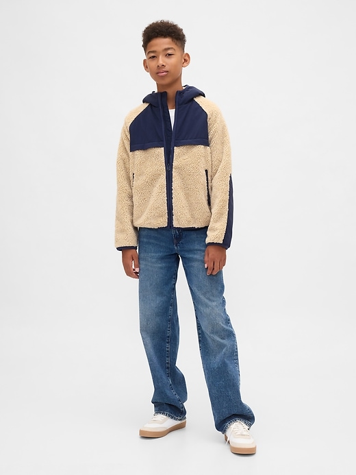 sherpa-jacke für kinder