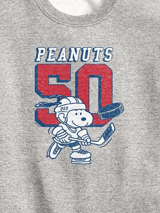 peanuts snoopy hockey rundhals-fleece-sweatshirt für kinder