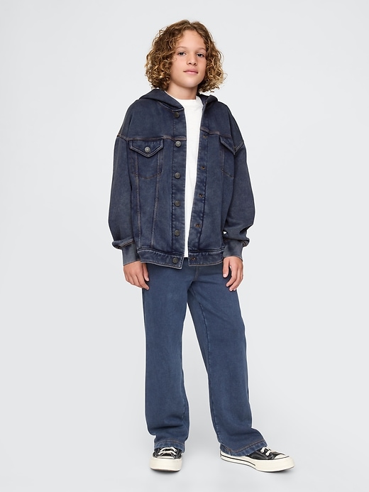 kinder-kapuzenpullover mit icon-motiv jeansjacke