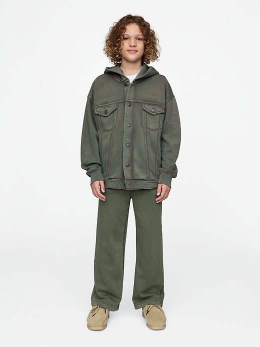 kinder-kapuzenpullover mit icon-motiv jeansjacke