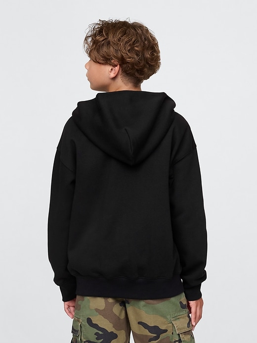 vintage soft kinder-kapuzenjacke mit reißverschluss