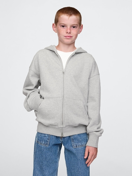 vintage soft kinder-kapuzenjacke mit reißverschluss