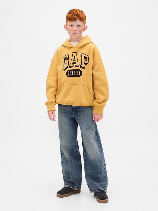 vintagesoft logo-hoodie für kinder