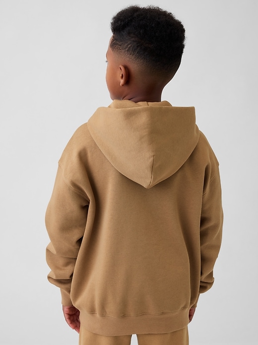 vintagesoft logo-kapuzenjacke für kinder mit reißverschluss
