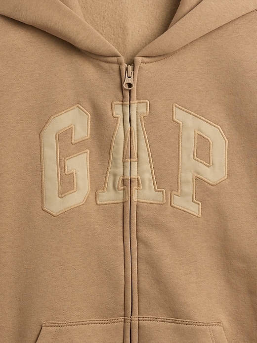 vintagesoft logo-kapuzenjacke für kinder mit reißverschluss