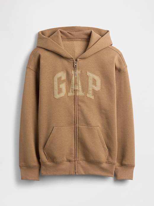 vintagesoft logo-kapuzenjacke für kinder mit reißverschluss
