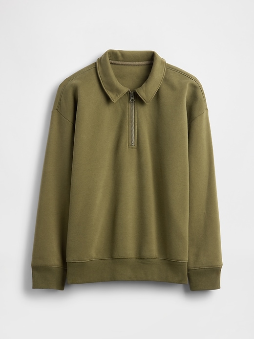 vintage-pullover für kinder mit viertelreißverschluss