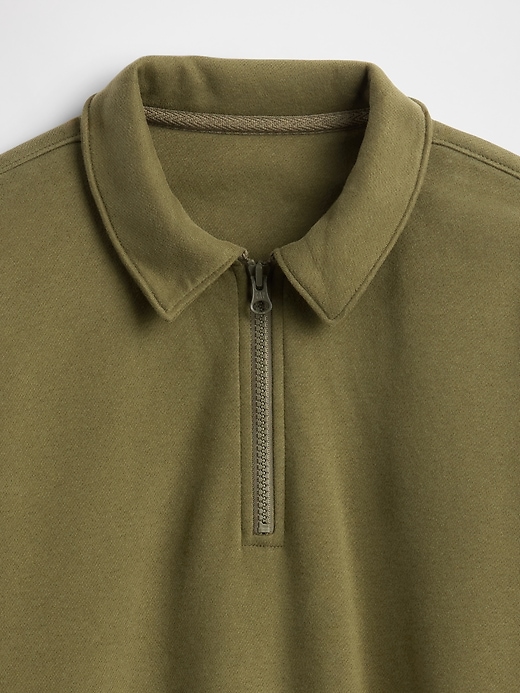 vintage-pullover für kinder mit viertelreißverschluss