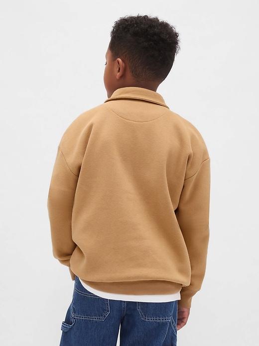 vintage-pullover für kinder mit viertelreißverschluss