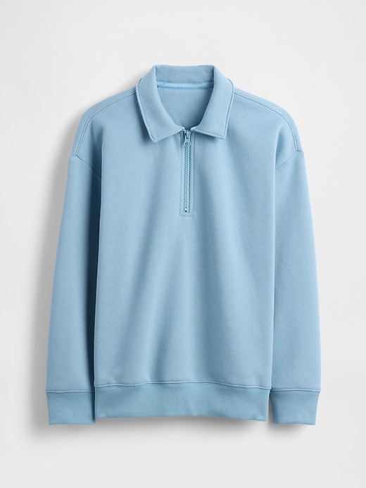 vintage-pullover für kinder mit viertelreißverschluss