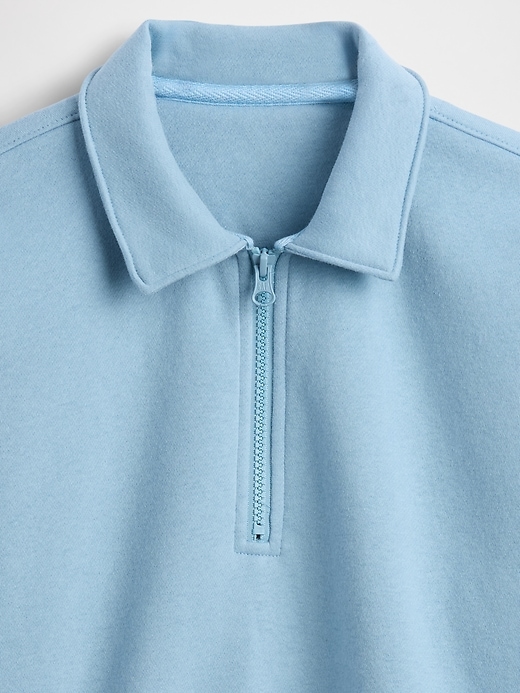 vintage-pullover für kinder mit viertelreißverschluss