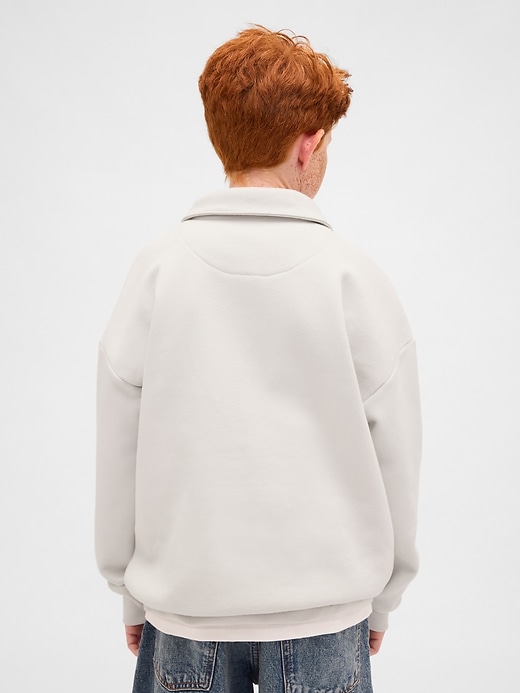 vintage-pullover für kinder mit viertelreißverschluss