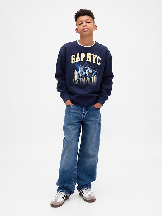 vintagesoft kinder-sweatshirt mit batman-logo
