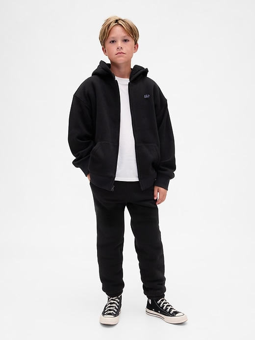 bequeme jogginghose für kinder mit sherpa-futter