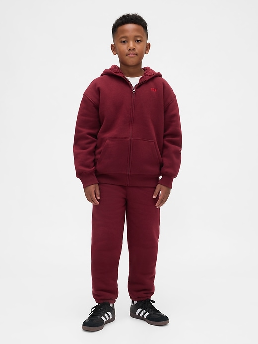 bequeme jogginghose für kinder mit sherpa-futter