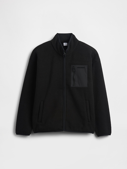 lässige sherpa-jacke für kinder