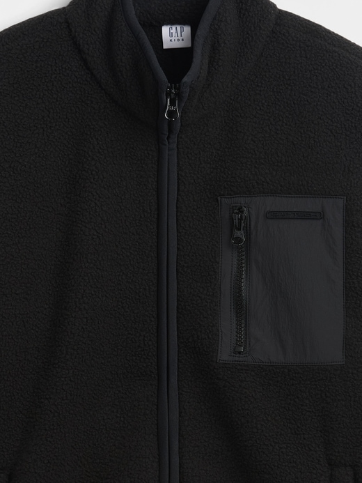 lässige sherpa-jacke für kinder