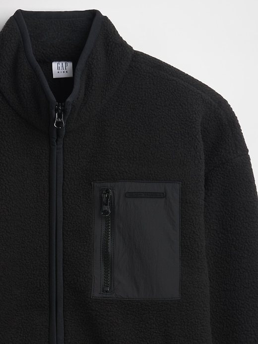 lässige sherpa-jacke für kinder