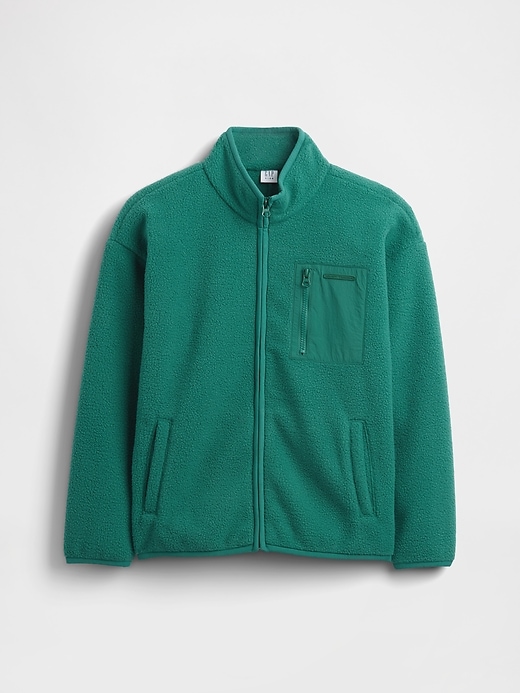 lässige sherpa-jacke für kinder