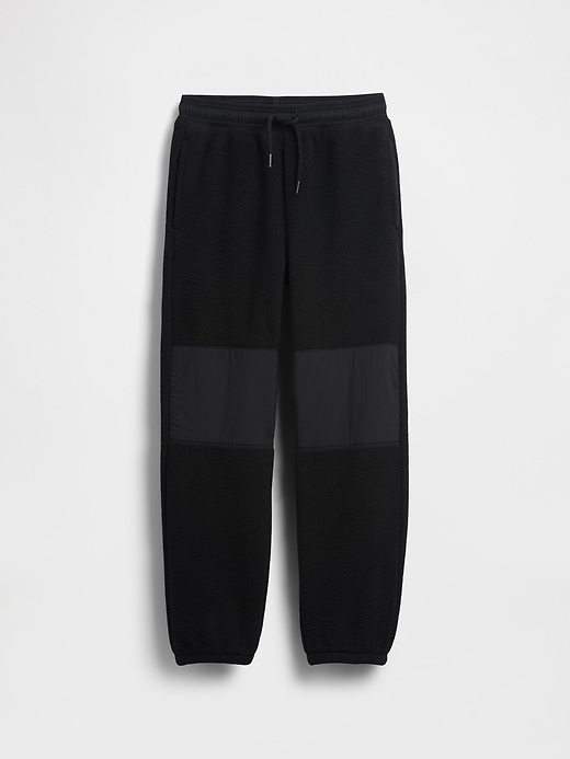 kinder-jogginghose aus sherpa-fleece