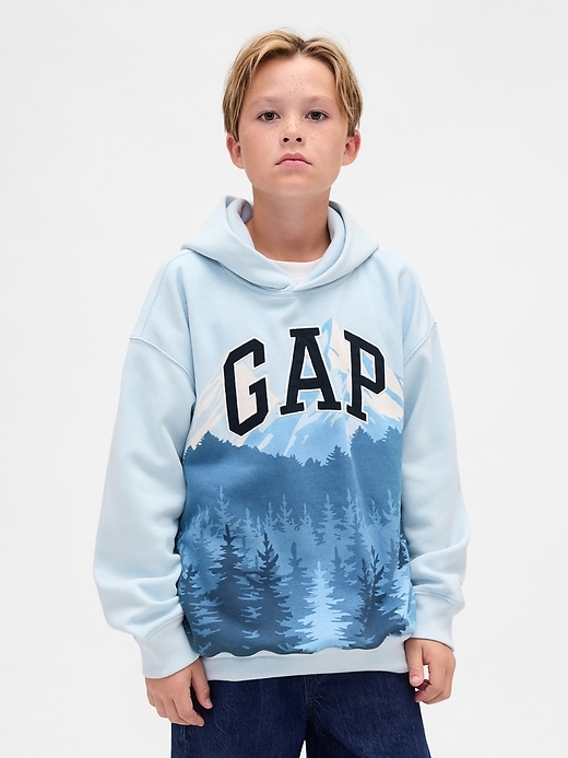kinder-hoodie mit grafiklogo