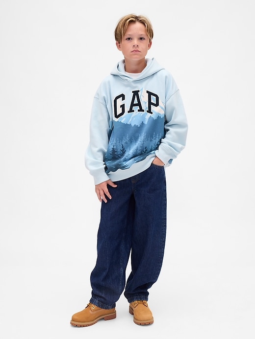 kinder-hoodie mit grafiklogo